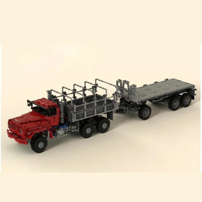 Classic Building Block MOC-58010 Off road Truck Transport Vehicle Trailer 4732PCS Adult Boy Birthday Christmas Gift Toy Model