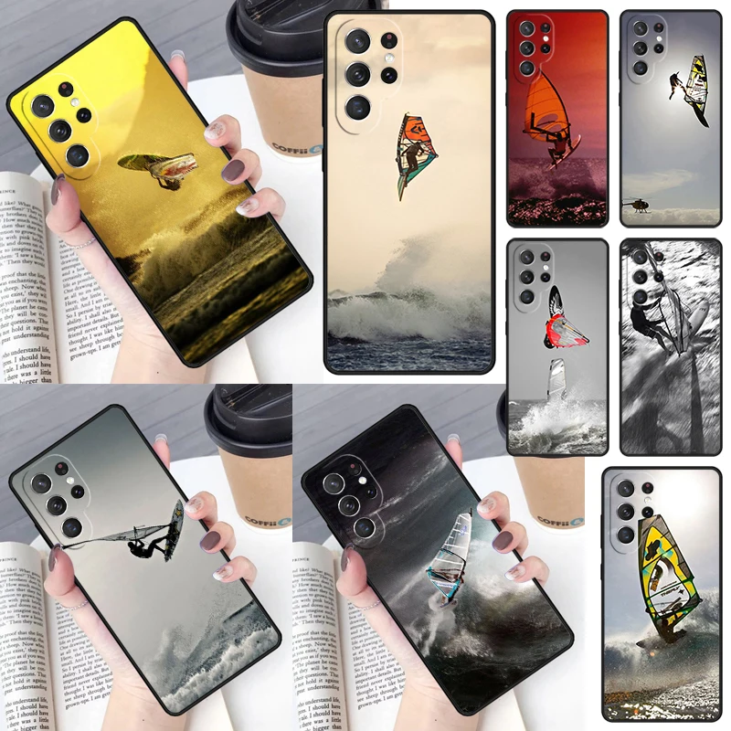 Extreme Sports Windsurf Sailing Cover For Samsung Galaxy S23 Ultra S22 S20 S21 FE S8 S9 S10 Plus Note 10 20 Ultra phone Case