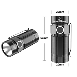 Portable Mini Strong Light XPG LED Flashlight Pocket Flashlight Bright XPG with Pen Buckle Built in 16340 Rechargeable Battery