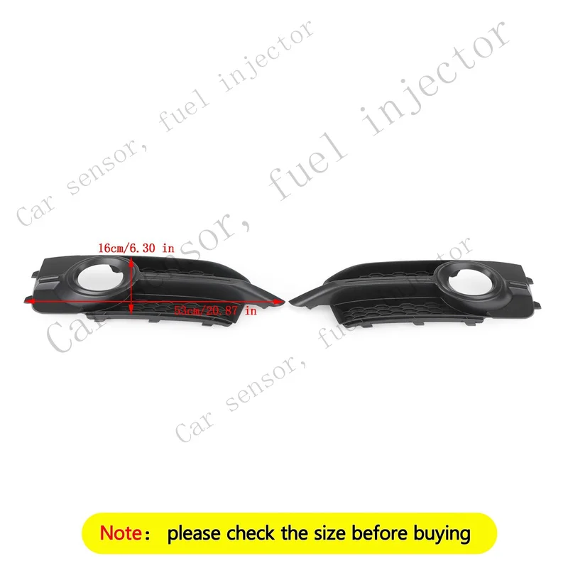 Q+ 2PCS Front Bumper Fog Light Cover Grille For Audi A1 8X S-Line 2011-2014 ZY