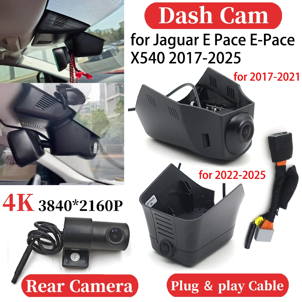 

ZJCGO for Jaguar E Pace E-Pace X540 2017-2025 UHD Car 4K Video Recorder DVR Dash Cam Dashboard Camera Night Vision Plug and play