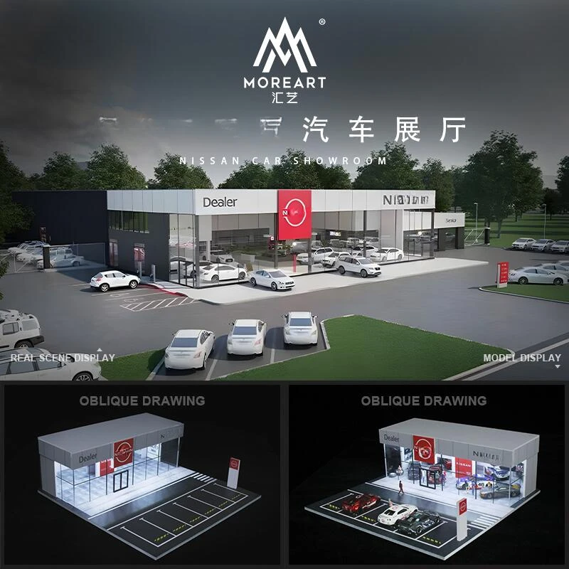 MoreArt 1:64  Car Showroom Lighting Diorama