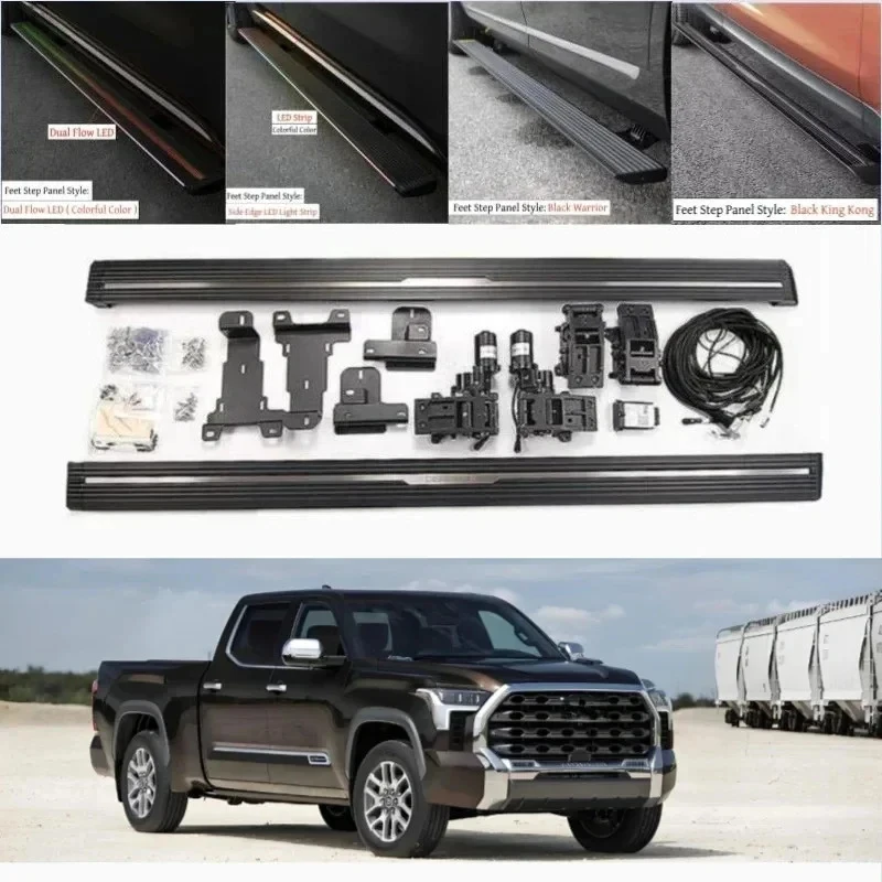 High Quality LED Automatic Retractable Power Side Step Running Board Foot Pedal Bar Truck Exterior Modification Ac
