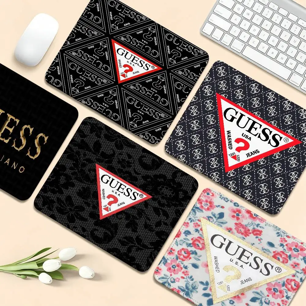 Fashion G_GuessS Logo Printed Office Computer Desk Mat Table Keyboard Mouse Pad Laptop Cushion Non-slip Padmouse Desk Play Mats