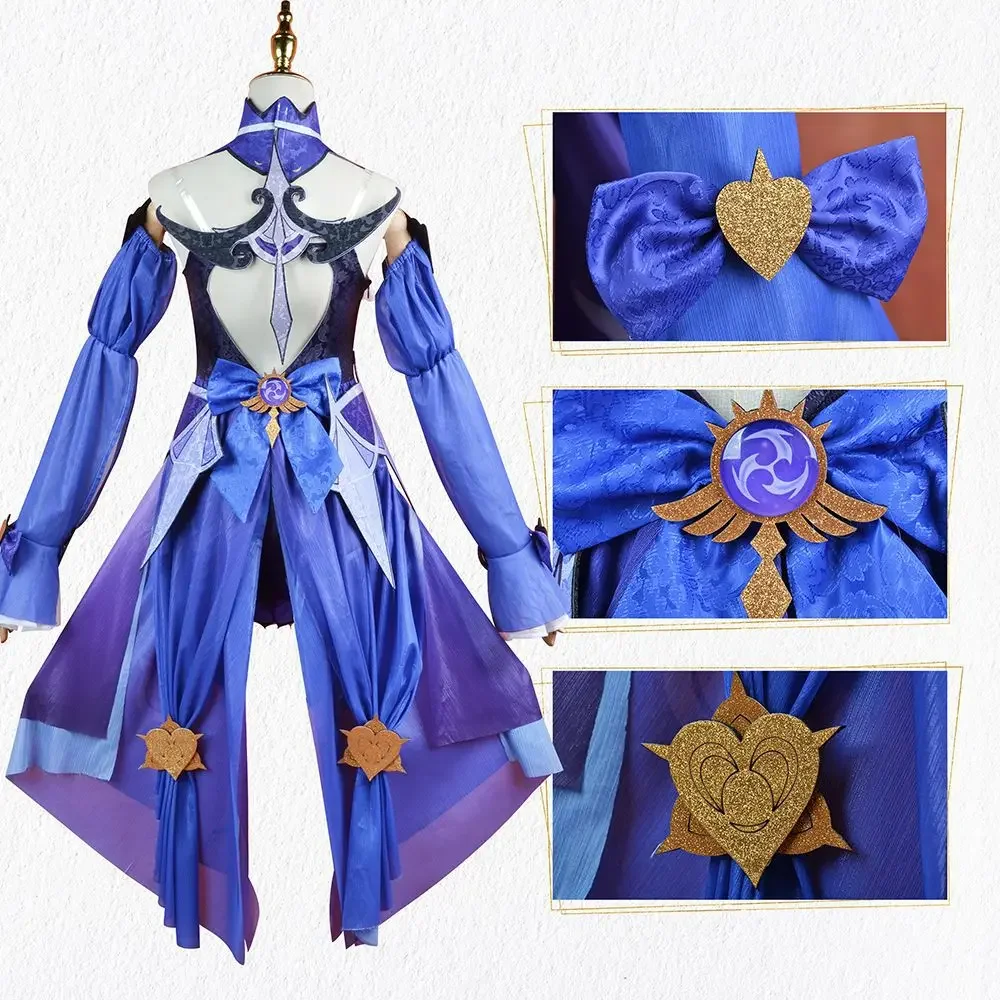 Genshin Impact fiscl Costume Cosplay Anime Game Carnival Makeup Ball Uniforms Halloween Carnival Party Performance Costume