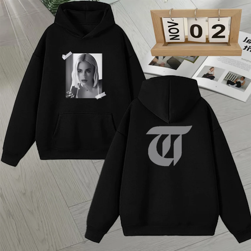 

Trend Singer Tini Stoessel Album Vintage Graphic Hoodies Men Women Casual Autumn Winter Fleece Loose Sweatshirt Unisex Pullovers