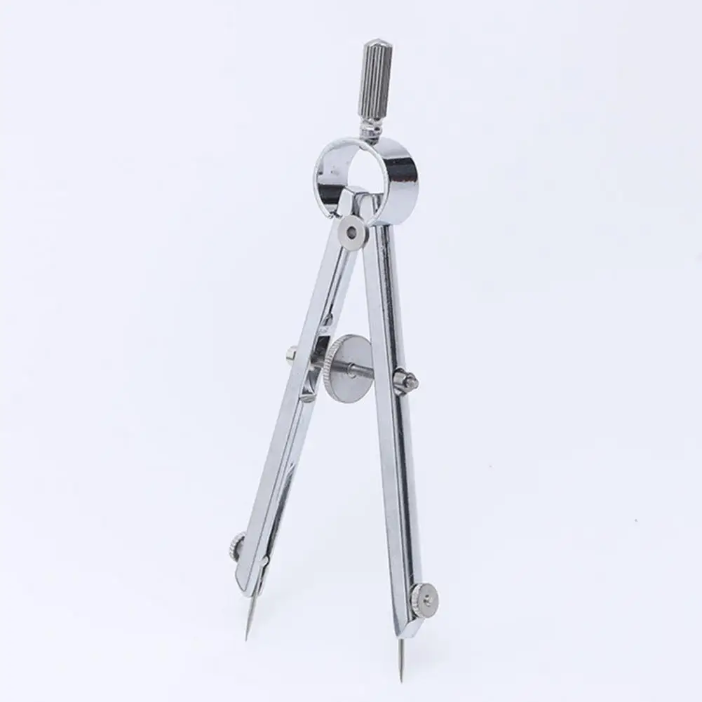 Divisore per arco con bussola regolabile in materiale metallico Set di strumenti di disegno per ingegneria Divisore per pinza a molla in metallo per la geometria