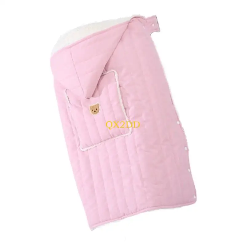 QX2D Infant Strollers Blanket Thickened Baby Blanket Soft Fleece Blanket Baby Carriage Cover Large for Added Safety & Comfort