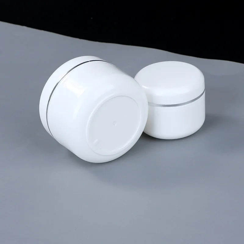 1 Bag 10g 30g 50g 100g 500g White with Gold Silver Circle Cream Jar Box Cosmetic Packaging bottle