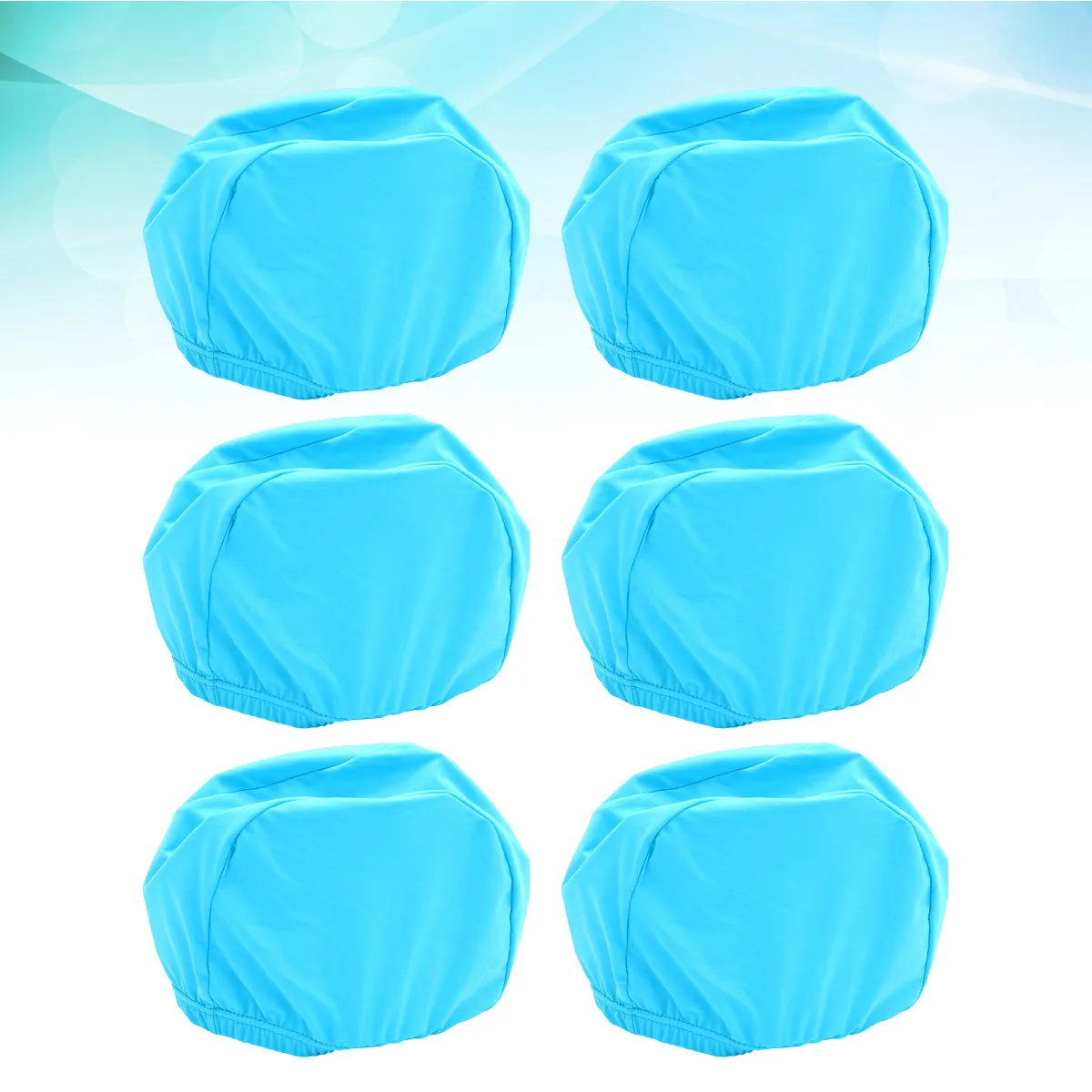

6Pcs Elastic Polyester Swim Cap for Adults Quick-Dry Lightweight Anti-Slip Secure Fit Swimming Hat Reduces Drag Shower Cap
