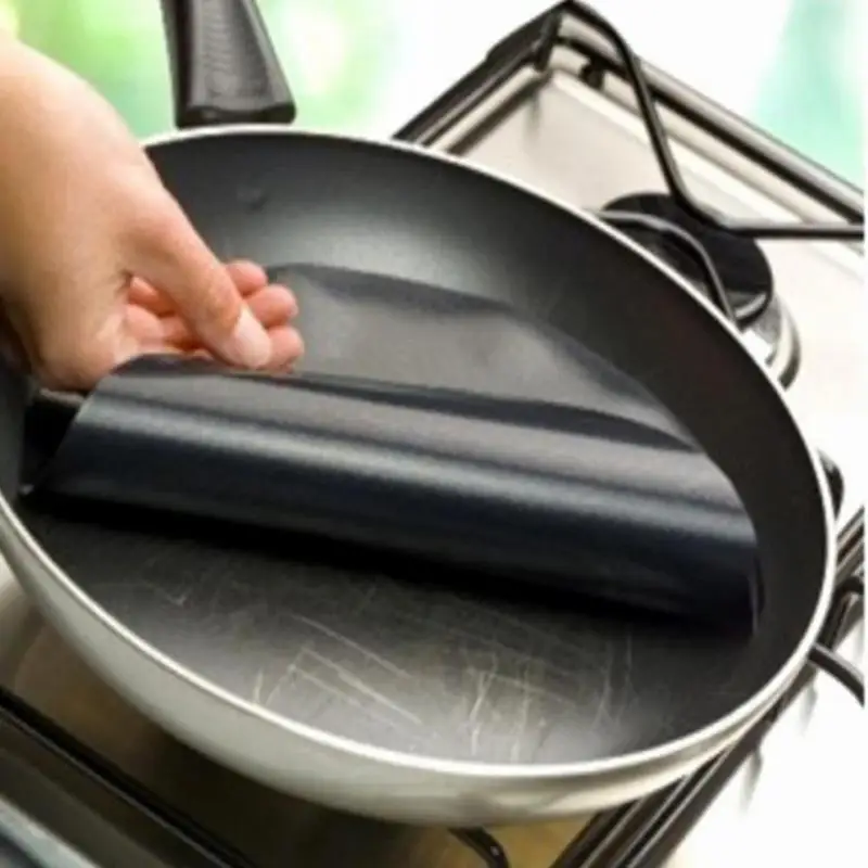 Pan Mat Non Stick Cooking Liner Sheet Wok Mats Kitchen Cooking Tools High Temperature Non - Stick Pan Frying Pan Liner