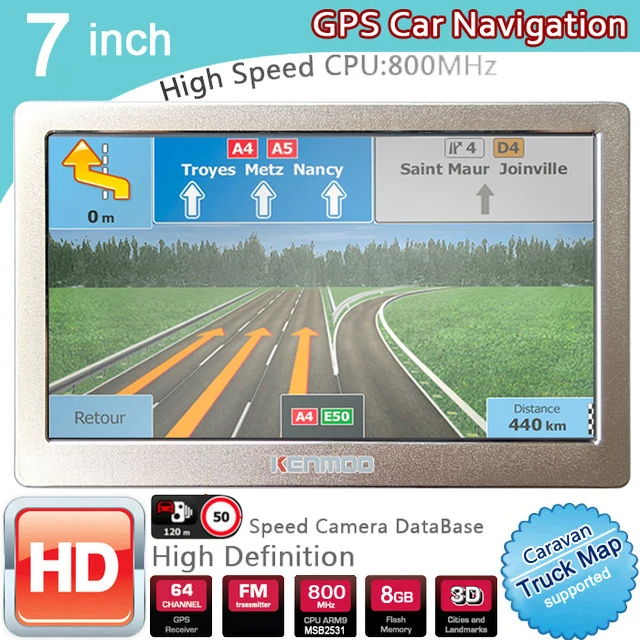 

7 Inch HD GPS Portable Navigation 2025 Maps for Europe Russia Car TRUCK CAMPING Caravan Navigator Sat Nav Lifetime Updates 700T