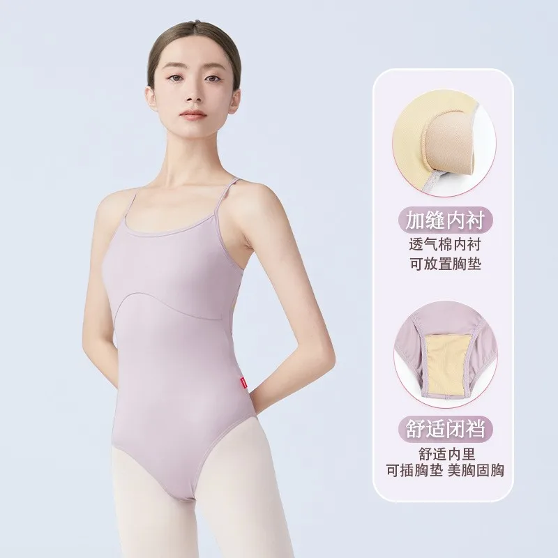 Women's nylon sling Dance Leotard adult Blacl blue Ballet Gymnastic Leotard Elegant Ballet Bodysuit Classical Practice Clothes