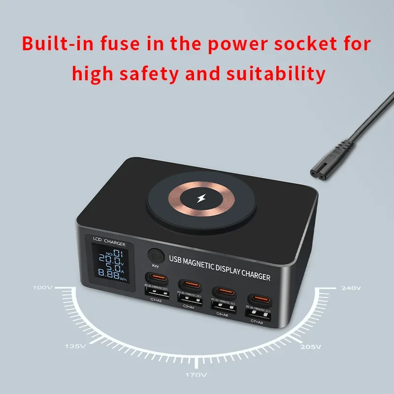 Зарядное устройство USB Type-C с несколькими портами, 140 Вт