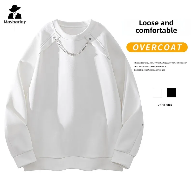 New in sweatshirts Men's Autumn Winter Brand Fashion Design Loose Hoodie Teen Male Street Dance Oversized Long Sleeve T-Shirt