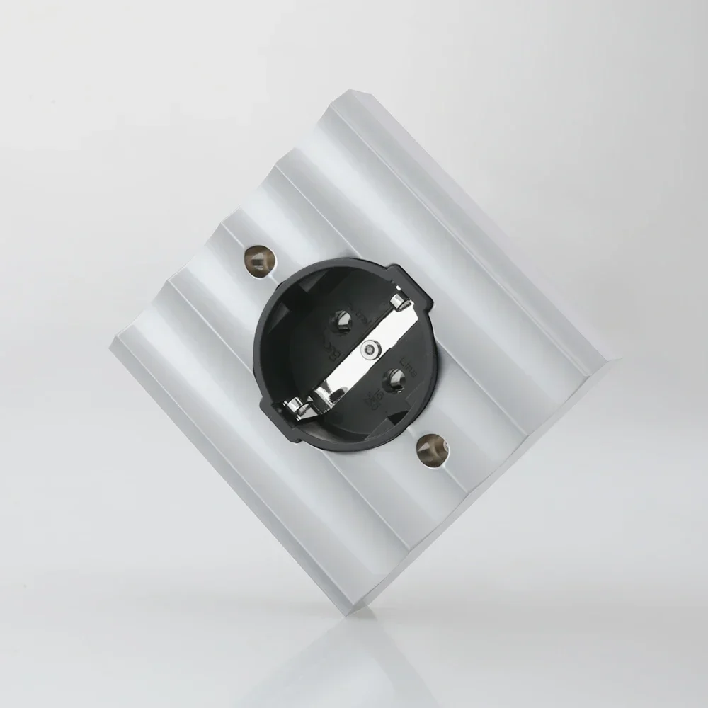 HifI Viborg VE02R enchufes Schuko cobre puro chapado en rodio Schuko toma de corriente eléctrica europea alemana placa de pared