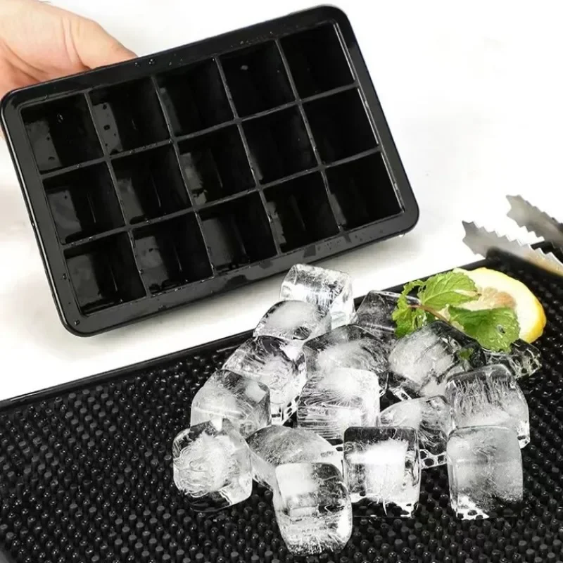4/6/8/15 Grid Big Ice Tray Mold Giant Jumbo Large Food Grade Silicone Ice Cube Square Tray Mold DIY Ice Maker Ice Cube Tray