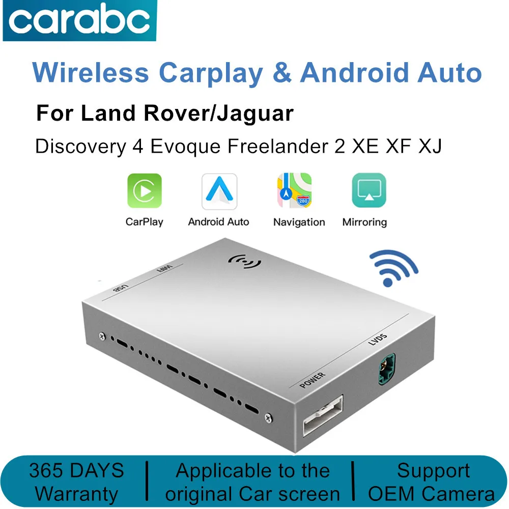 CARABC For Land Rover Jaguar Bosch Discovery 4 Evoque Freelander 2 XE XF XJL Wireless Carplay Android Auto Airplay Autolink