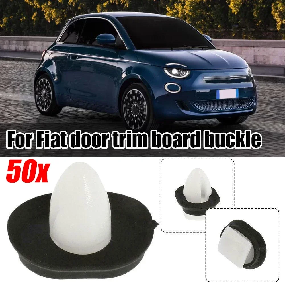 50 Pcs Car Rocker Panel Moulding Clips For Fiat For Ducato 71728806 Exterior Side Molding Massage Lower Door Trim Clips Plastic