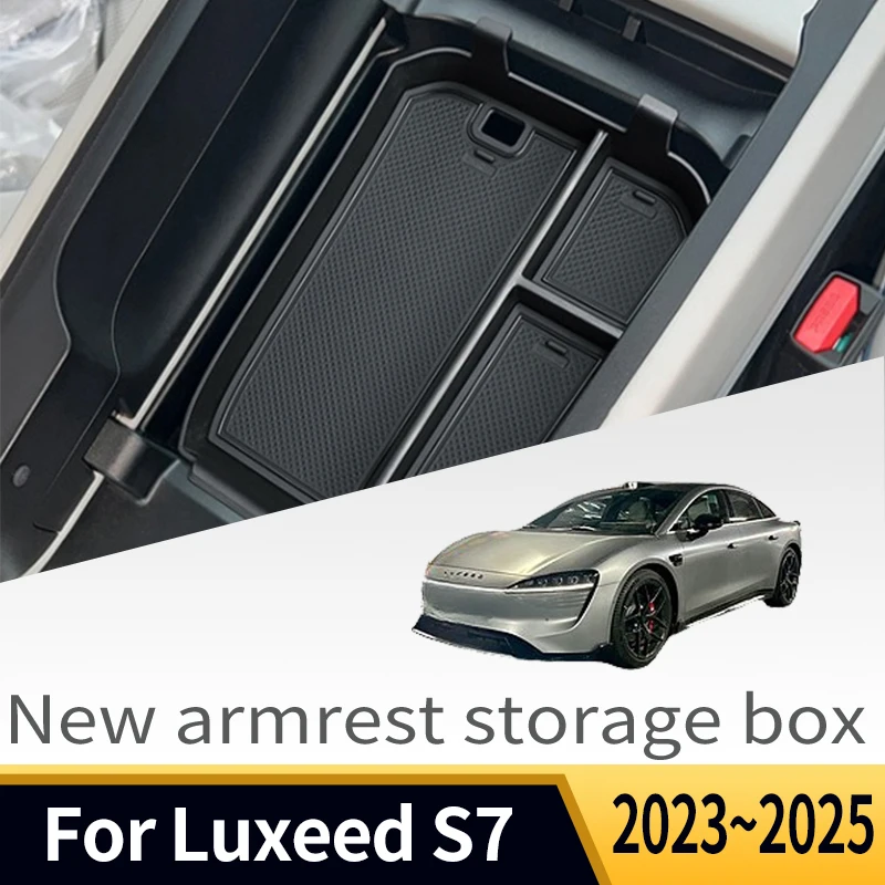 Auto Parts Suitable For Luxeed S7 EH3 2023~2025 2024 Car Central Control Armrest Storage Box Multifunctional Accessories Tools