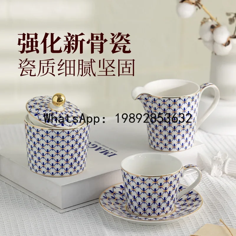 

4-10 court bone china teapot coffee set gift box light luxury