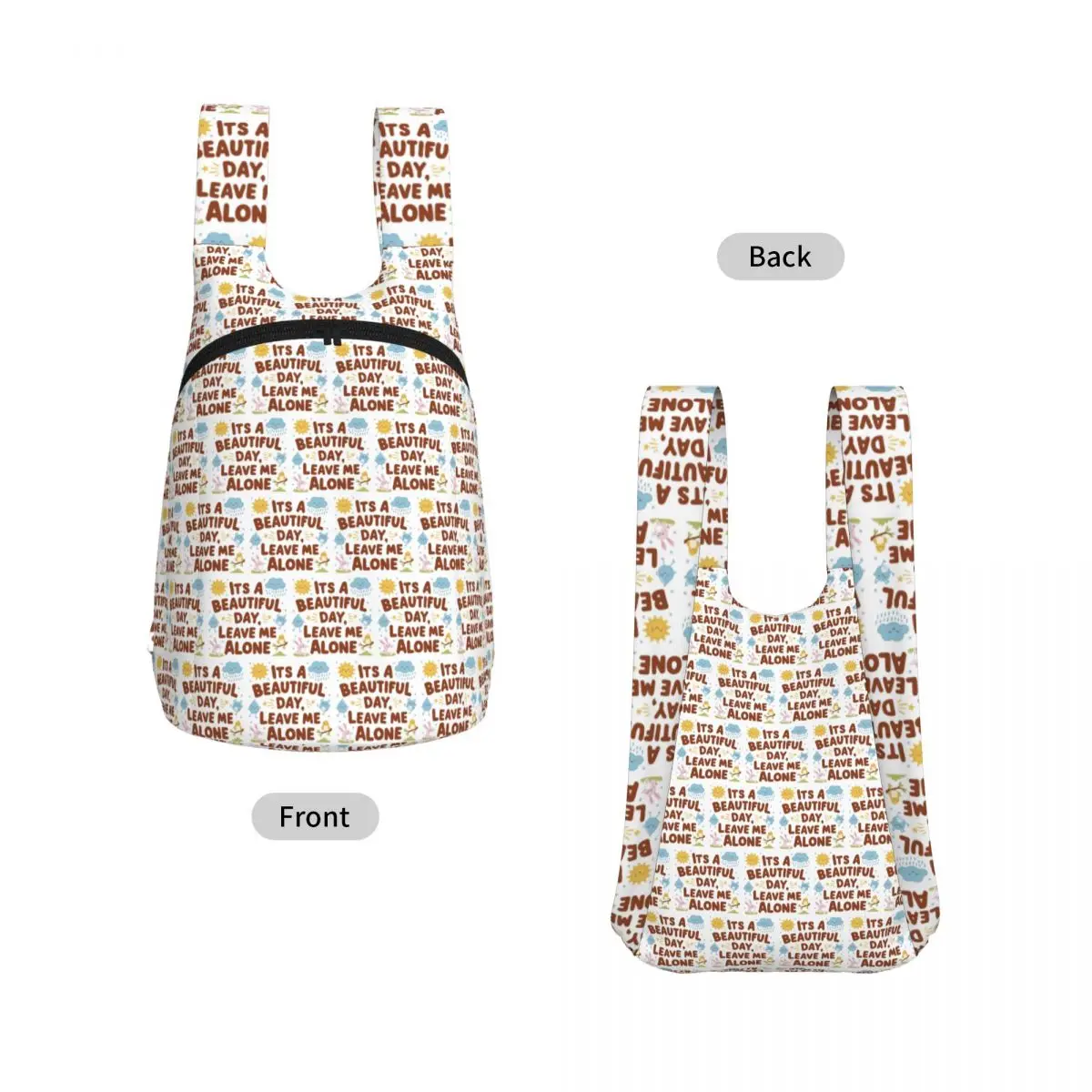 Its A Beautiful Day, Leave Me Alone Backpack Student Storage BookBag Kids School Bag Laptop Shoulder Bags for Men Women