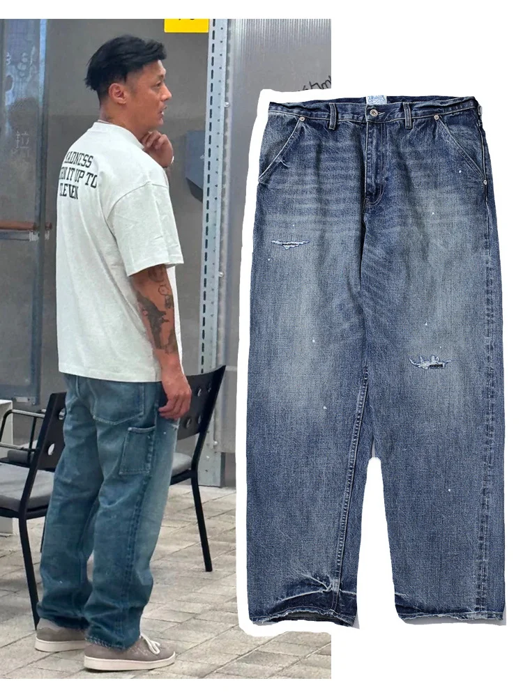 

2025 New MADN Brand Japanese Sle Waed Casual Straight Leg Denim Jeans Low Waist Zipper Cotton Youth Winter Comfortable...