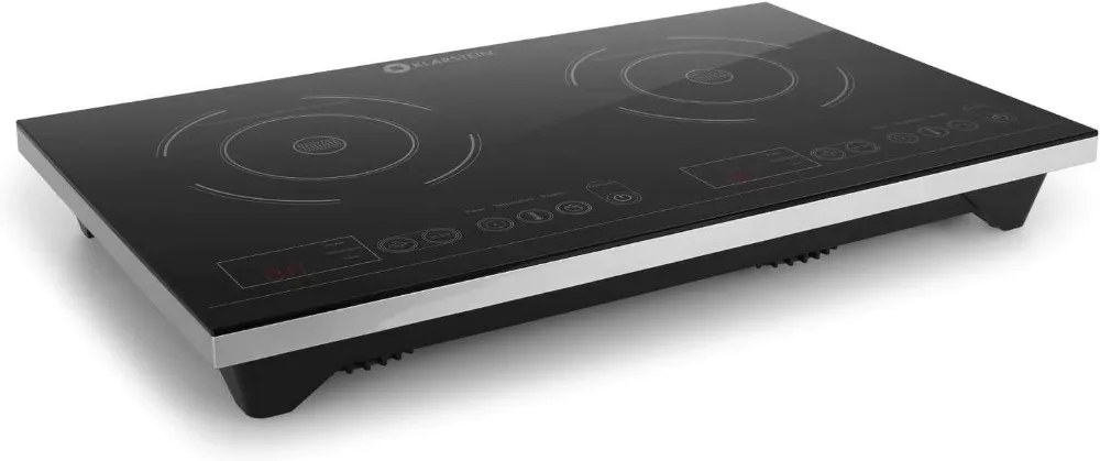 Klarstein Placa Induccion Portatil Electrica 3100W, Vitroceramica Portatil 2 Fuegos, Cocina Electrica Portatil Cocina, Vitro Con