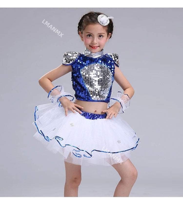 Children's performance costume, fluffy skirt, girls' gauze skirt, sequin performance costume