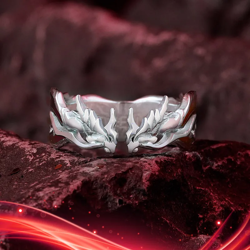 Battle Through The Heaven Ring Anime official product Silver 925 Sterling jewelry Role Xiao Yan wings collection chinese novels