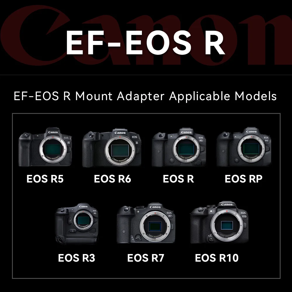 Original Canon EF-EOS R Adapter R Series Body to EF Lens for R3 R5 R6 R7 R8 R10 R50 RP Canon EOS R Adapter