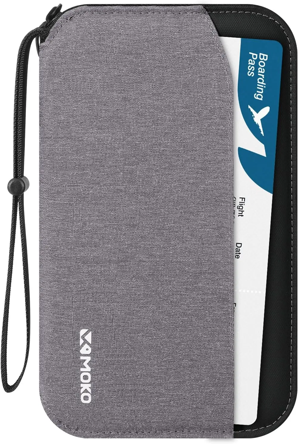 

Кошелек для паспортов с защитой от RFID для семьи из 5 человек, органайзер для путешествий с несколькими отделениями для карт, документов, билетов, ключей, серого цвета