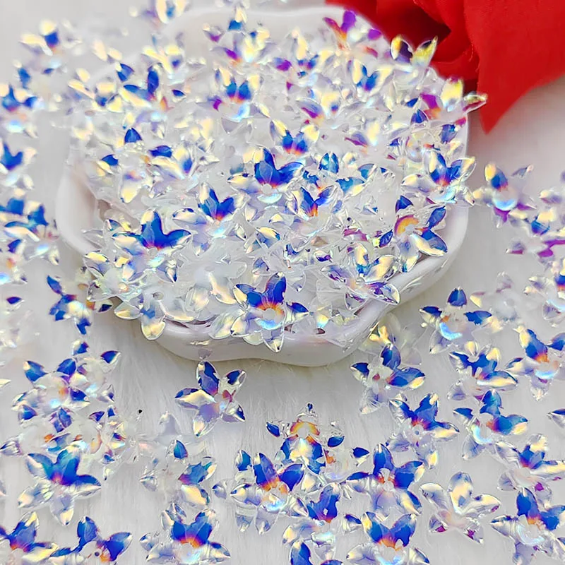 300/600 Stück atemberaubende Acryl-3D-Blumenperlen in AB-Farbe, geeignet für DIY-Schmuck, Kleidung und Accessoires. – Detail 7
