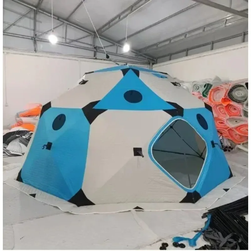 لـ Benutzerdefiniertes - Campingzelt في الهواء الطلق مع غرفة كبيرة، Baumwolle، المعزل، فور دن الشتاء، Eisfischen، 5–6 شخصيين، دافئ