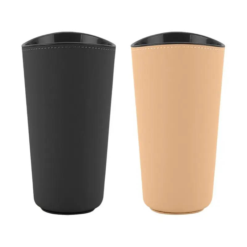 Car Cup Holder Trash Can Waterproof Multi-Functional Storage Organizer for Door Panel Center Console Auto Interior Accessories