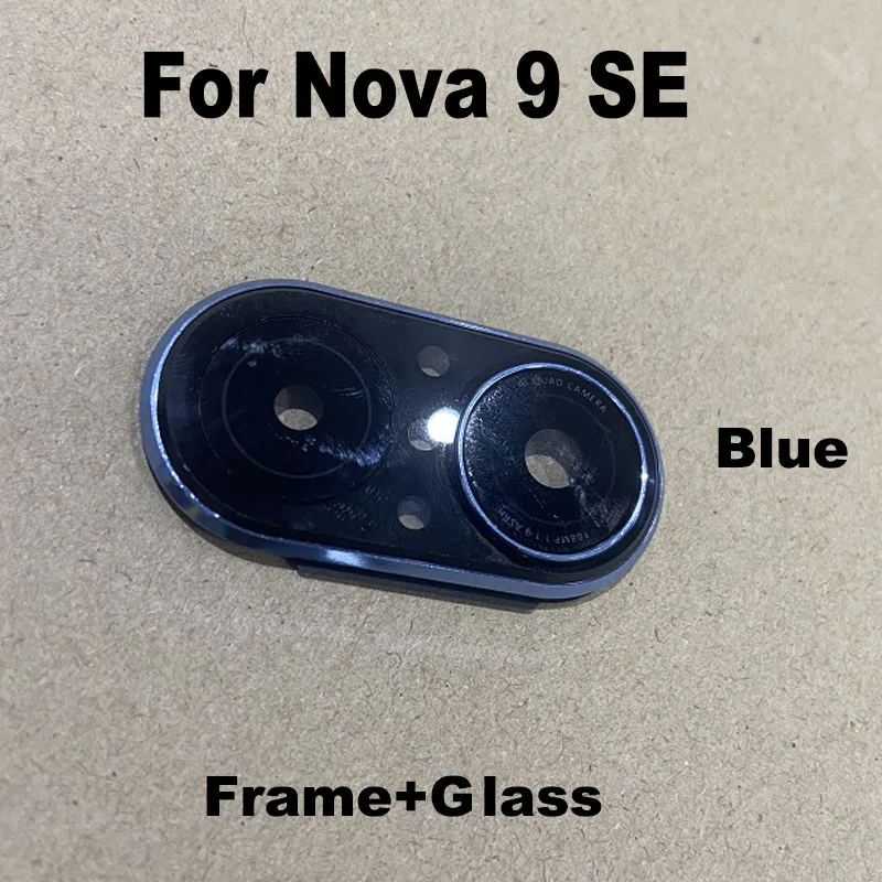 For Huawei Nova 9 SE 9SE Back Camera Lens Rear Glass Cover Upper Glass Replacement With Frame Cover Adhesive Sticker