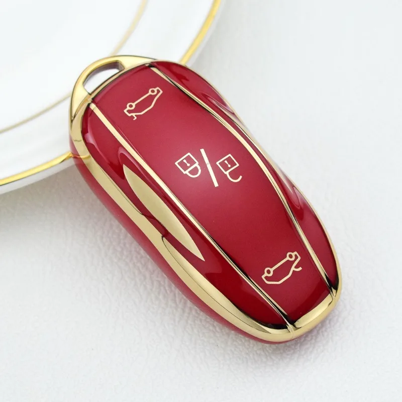 Car Key Shell Fob TPU Car Remote For Tesla Model X Model S Model Y 3 Protector Key Case Cover Keychain Accessories