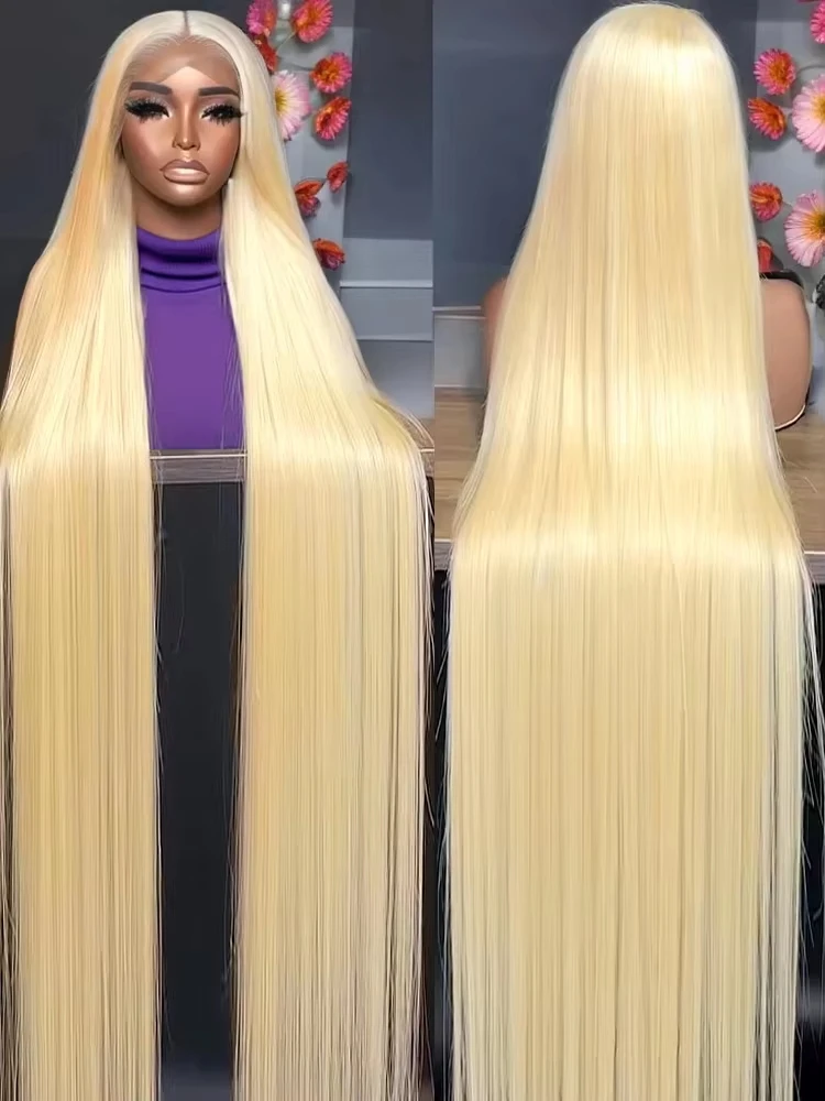 

613 Blonde Straight HD Transparent Lace Hair Wigs 30 40inch 13x6 Lace Front Human Hair Wigs For Women Brazilian Lace Frontal Wig