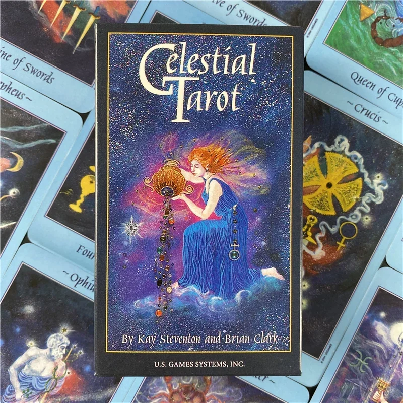 Celestial Tarot Cards 78 Cards Full Color Deck Oracle Card Card Game Board Toy Popular For Beginners Set Divination Exquisite