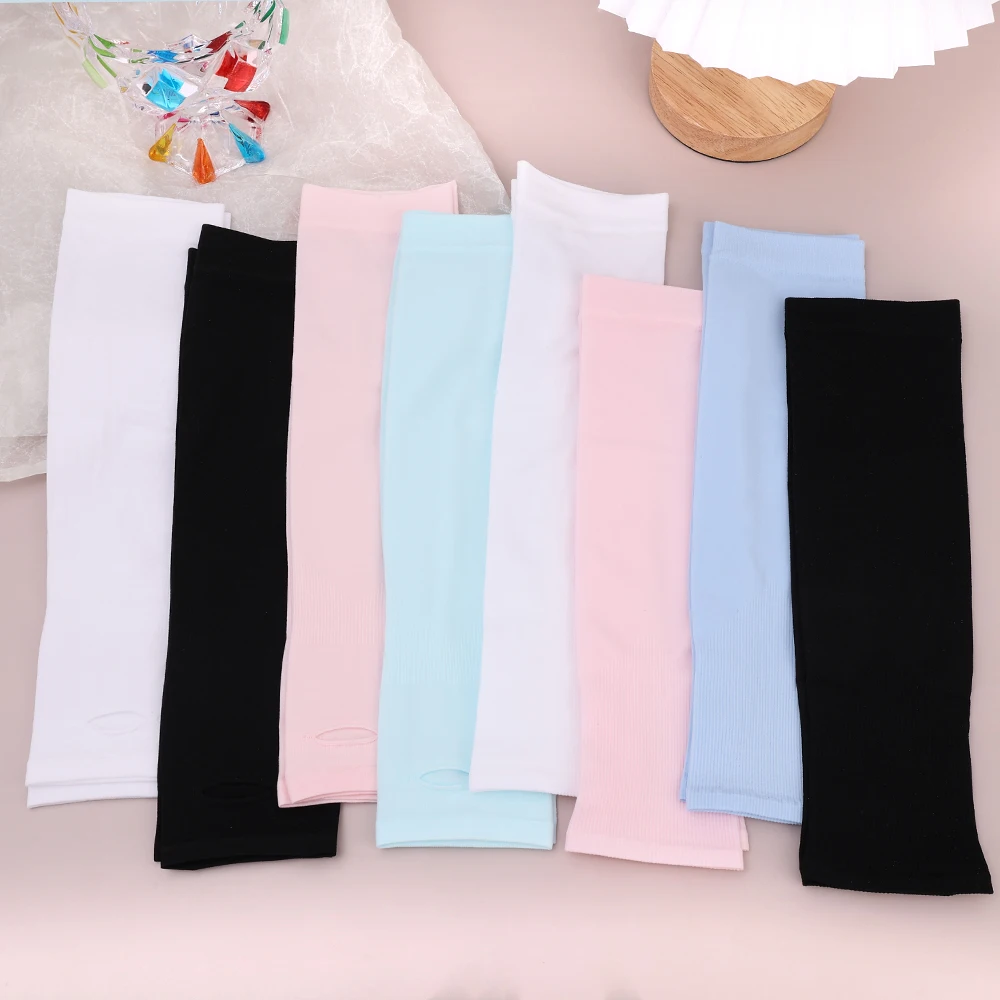 4-12 Years  Kids Arm Sleeves Summer Cooling Ice Sports Sun UV Protection Long Arm Cover Girls Boys Elastic Cycling Beach Sleeve