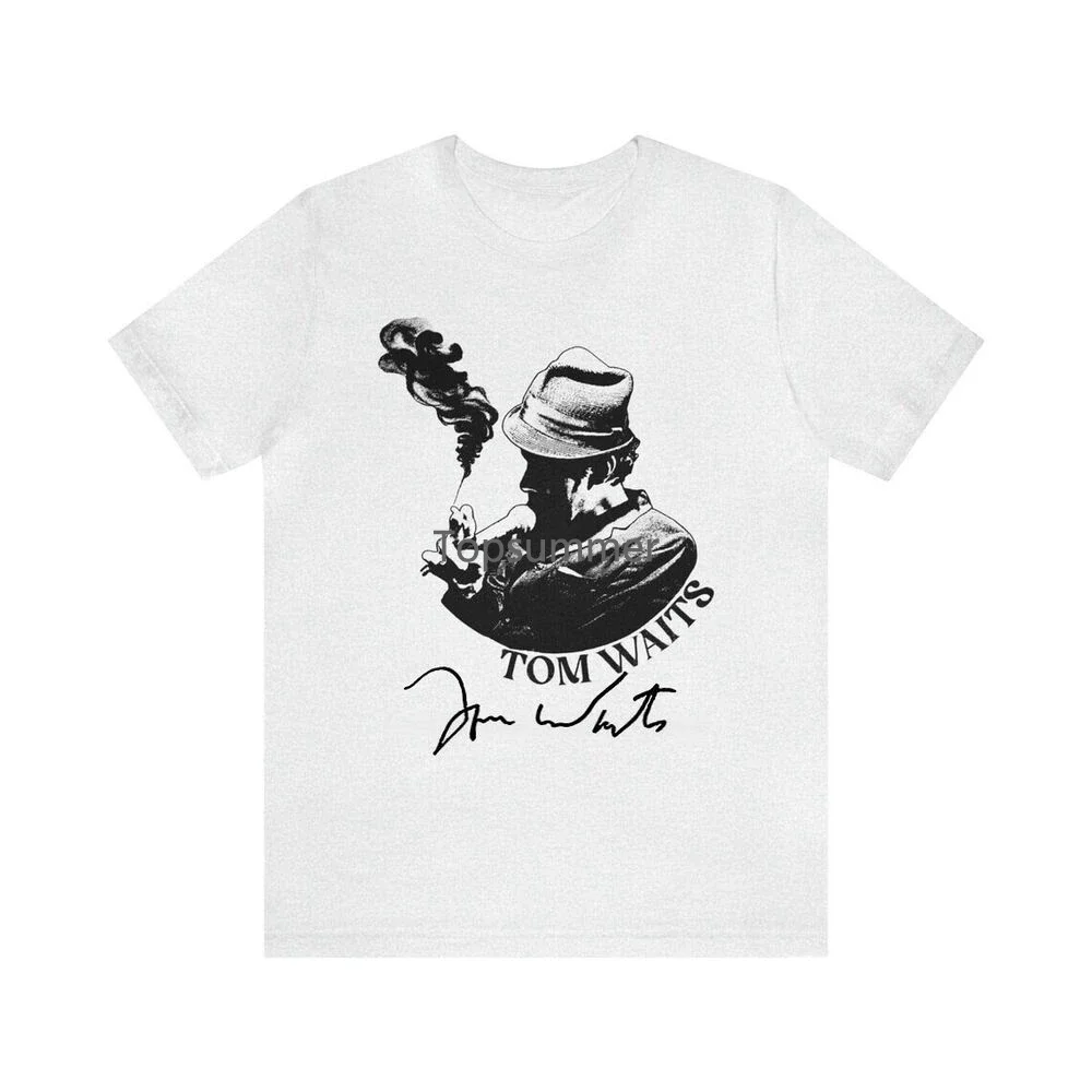 

Vtg Tom Waits Short Sleeve Heavy Cotton White S-5Xl Unisex Shirt Mm643