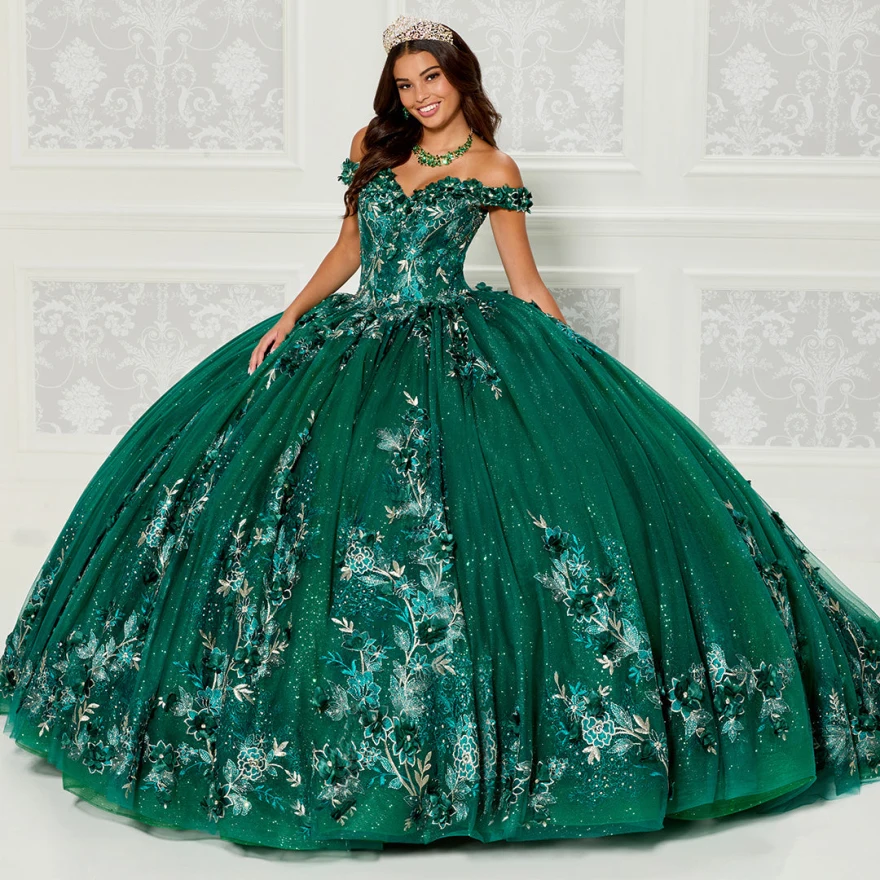 Lorstud2023-Robes de Quinceanera Vertes avec Appliques, Robe de Bal en Dentelle, Quelle que soit la Robe Éducative, 15 Quinceanera Off Initiated Sweet 16, YQD17