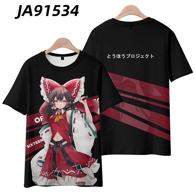 New Anime Game Touhou Project 3D Printed t-shirt Men Women Short Sleeve O-Neck Tee Shirt Casual Harajuku Cartoon Top Y2k Clothes