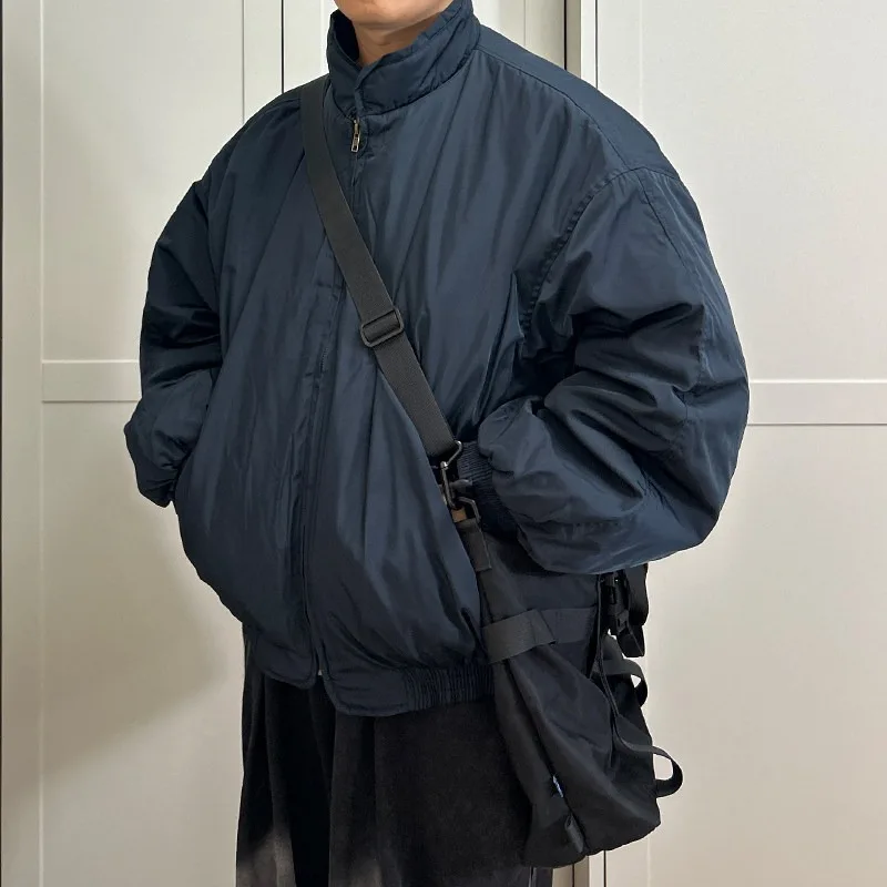 

Мужская зимняя куртка в японском стиле, свободного кроя, из хлопка, оверсайз, ретро