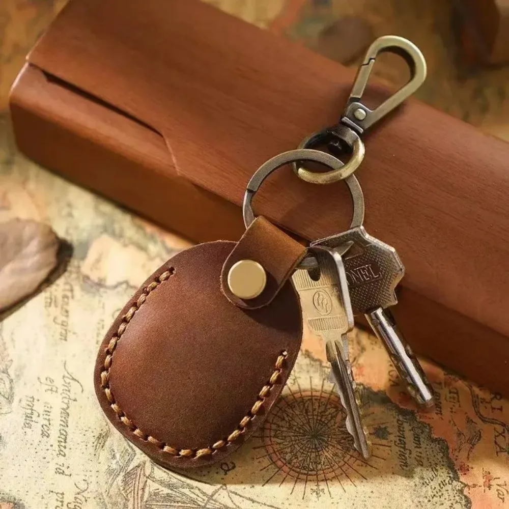 Crazy Horse из воловьей кожи, защитный комплект для карт доступа с каплей воды, портативный ручной сшитый мужской автомобильный брелок для ключей, сумка, аксессуары, оптовая продажа