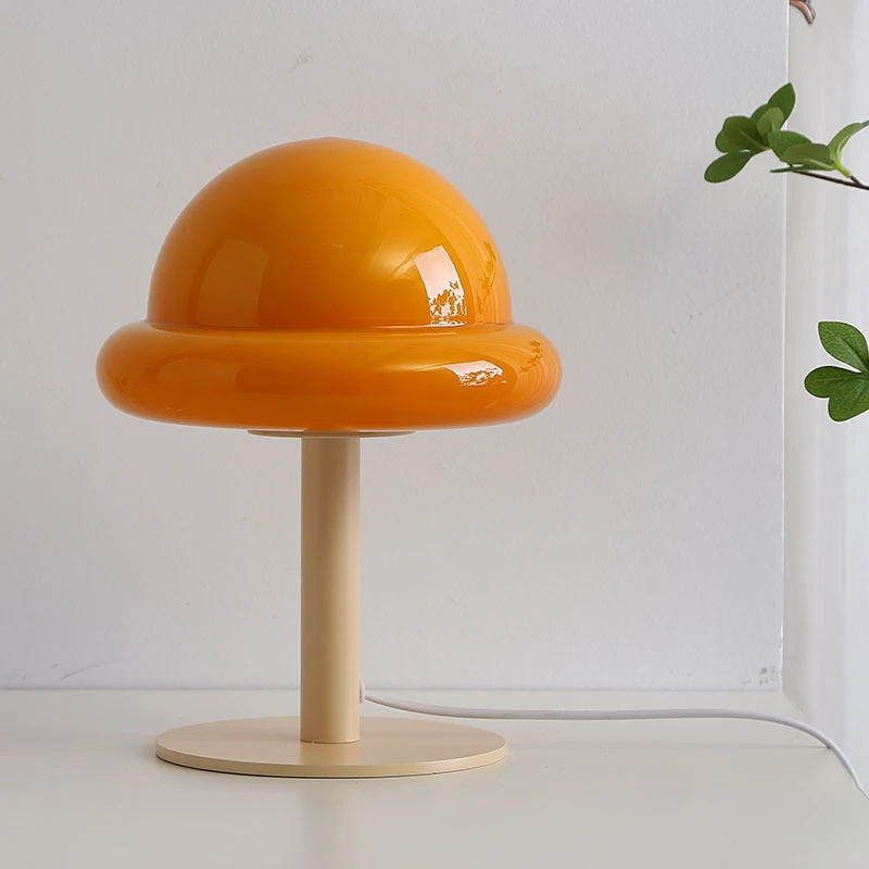 

Bauhaus Mushroom Table Lamp Desktop Decorative Lamp Bedroom Bedside Atmosphere Table Lamp Creative LED Night Light