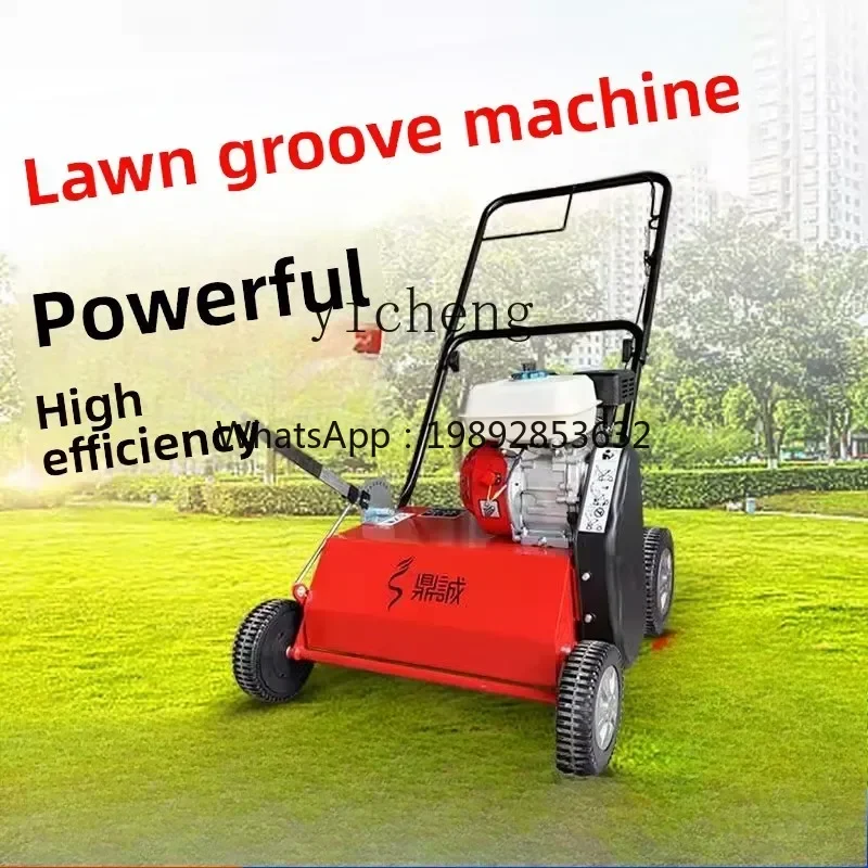 TQH power root cutting dead grass removal machine hand push  garden lawn maintenance machine