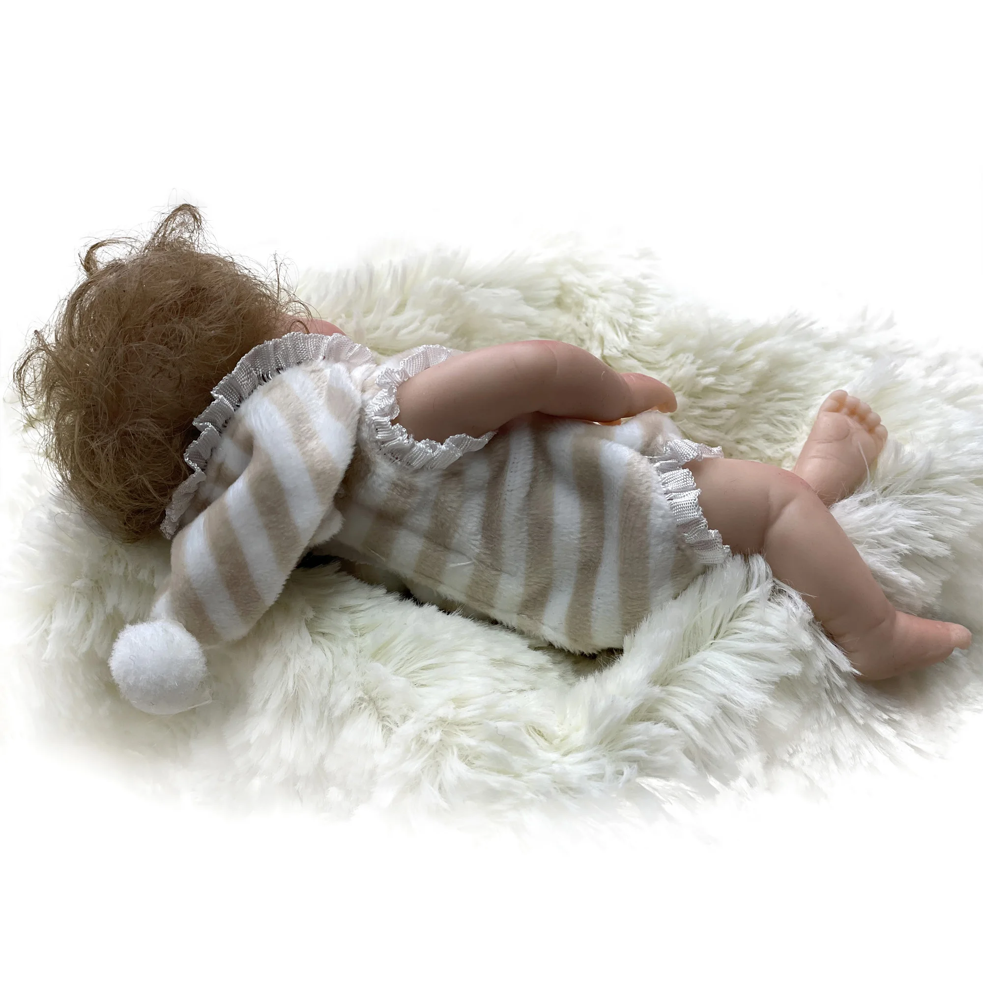 Anjo Doll 6 Cal miękkie stałe silikonowe Reborn Doll Mini Palm śliczne sen Bebe Reborn Doll zestawy peборн Bebê Reborn кукла пеборн