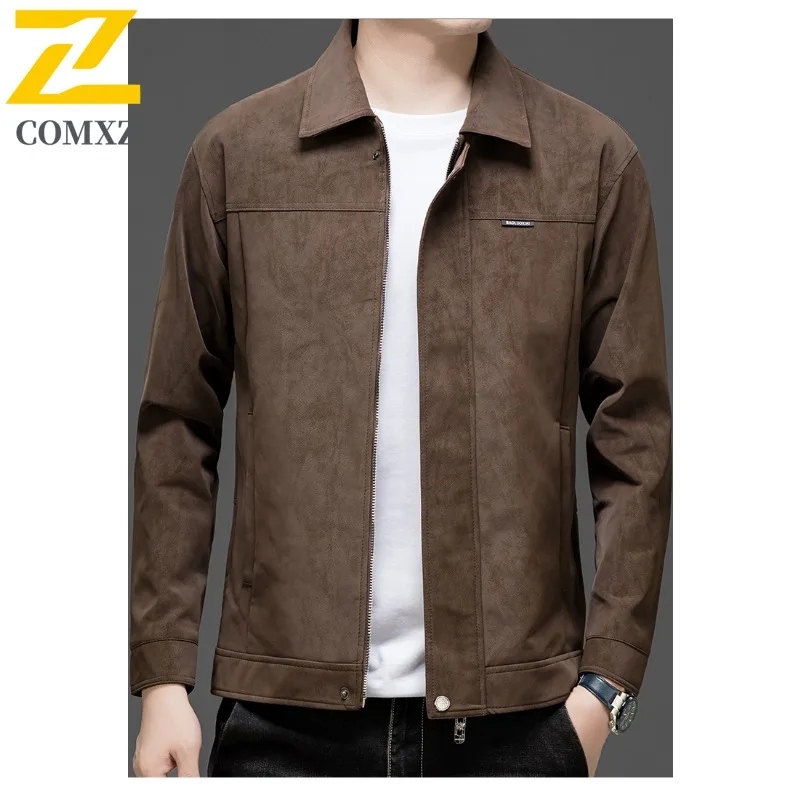 سترة عمل من الصوف السويدي للرجال معطف كاجوال ذو طية صدر السترة مع نسيج ممتاز لكبار السادة ملابس المكتب اليومي #6