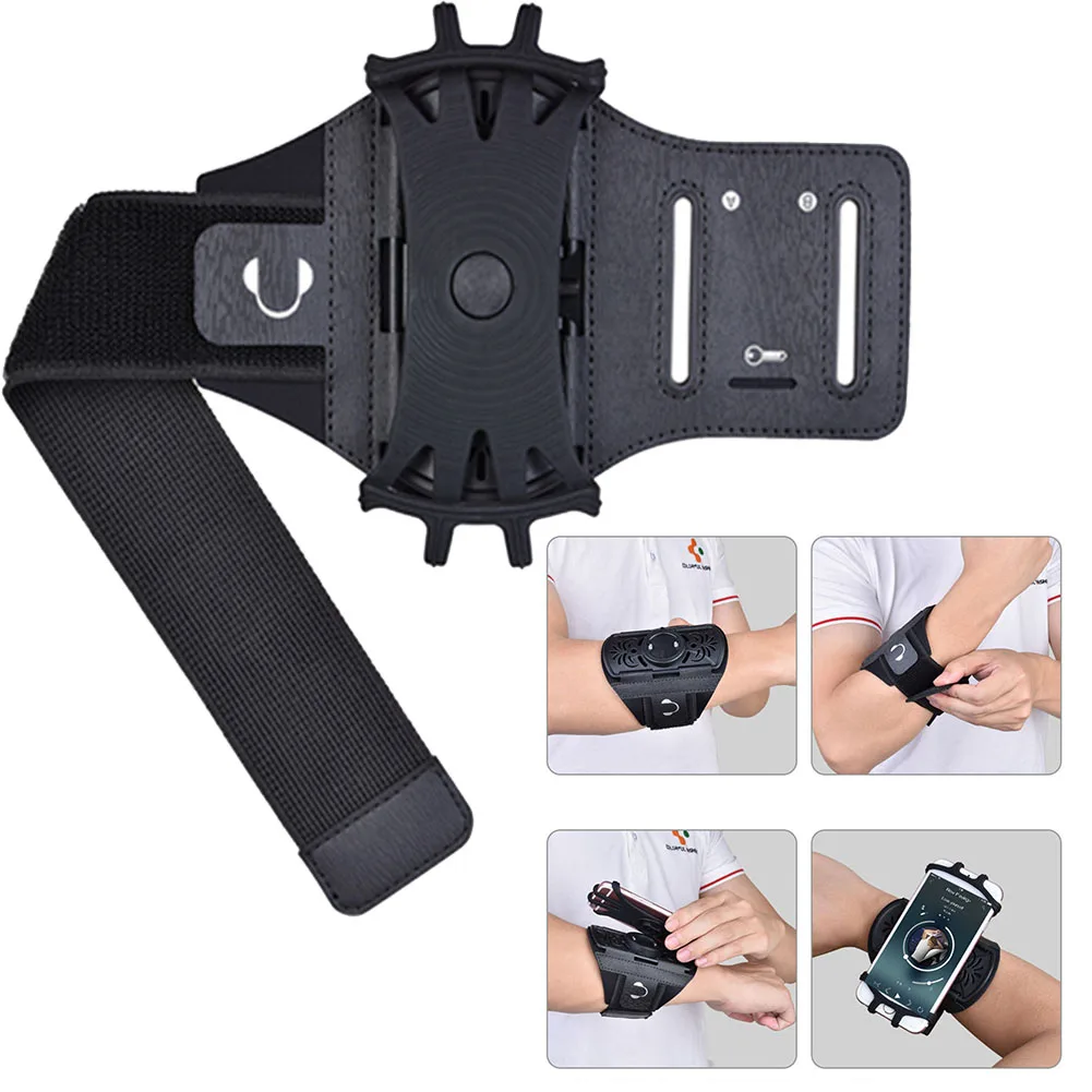 

Running Armband Sports Arm Band 360 Degree Rotating Cell Phone Holder Sports Wristband for Running Hiking Cycling